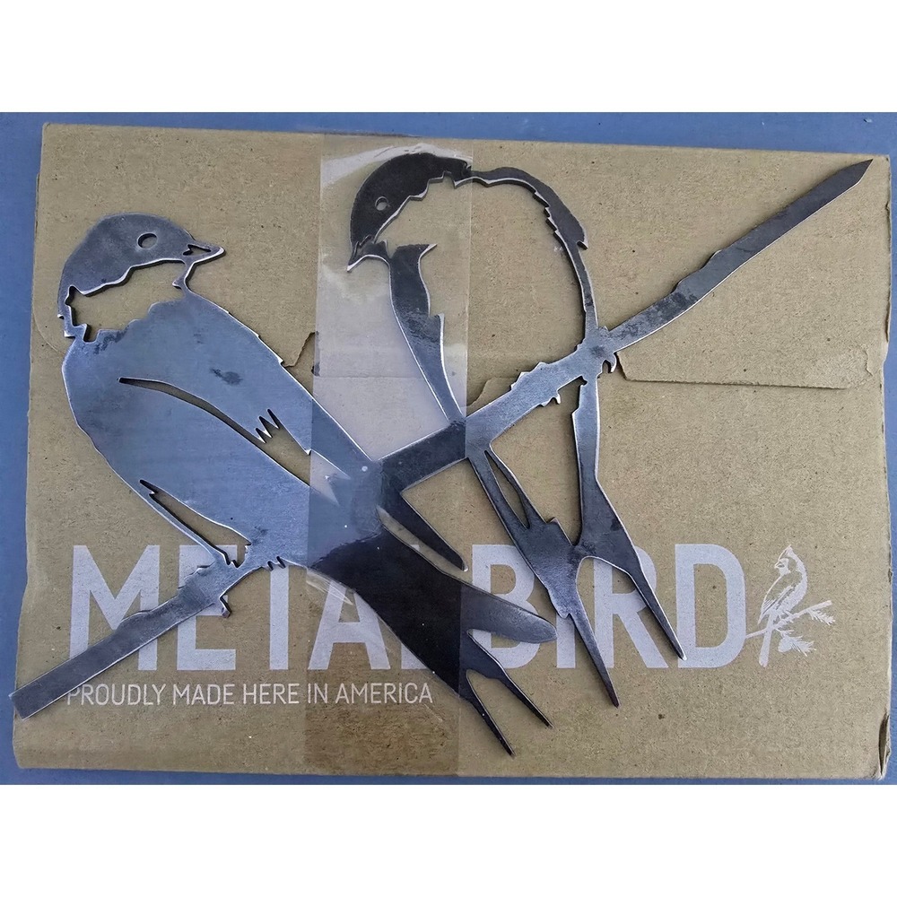 MetalBird Pair of Swallows Steel Garden Art Wall Decor - Picture 4 of 5